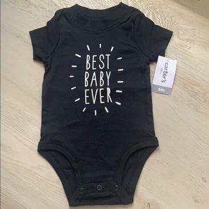 Black baby onesie - NWT